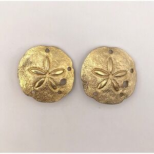 Vintage Sand Dollar Earrings Clip On Ellen Designs